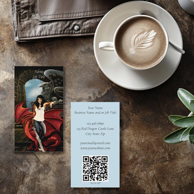 Red Dragon Urban Fantasy Business Card (Creator Uploaded)