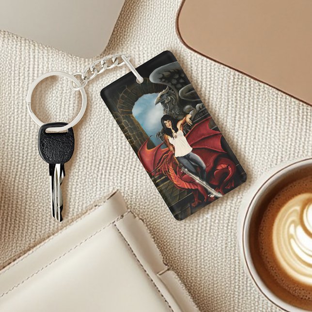 Red Dragon Urban Fantasy Key Ring (Creator Uploaded)