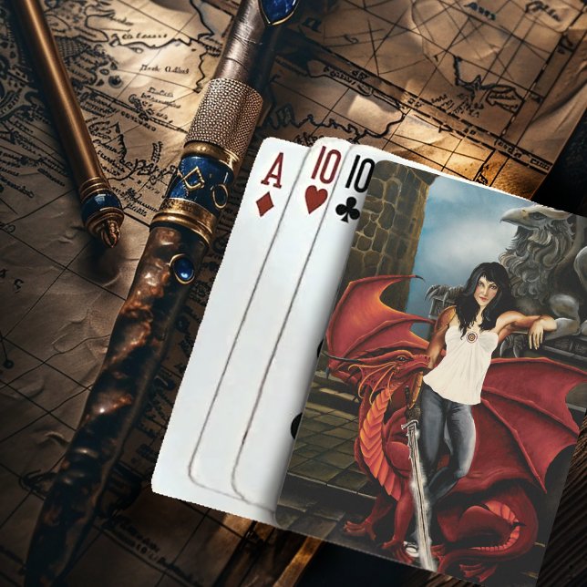 Red Dragon Urban Fantasy Playing Cards (Creator Uploaded)