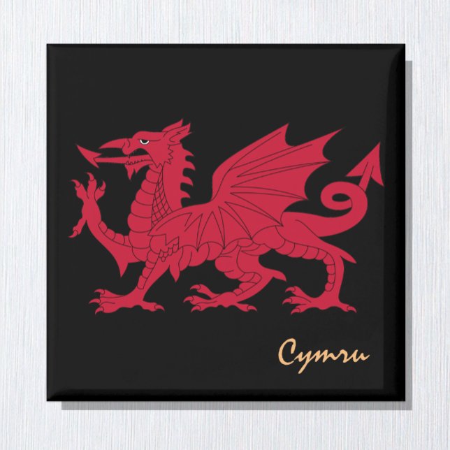 Red Dragon & Wales, Welsh Flag / Cymru Magnet (Creator Uploaded)