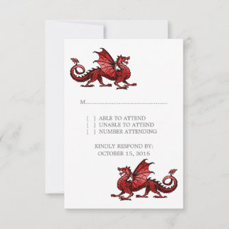Red Dragon Wedding Response Card