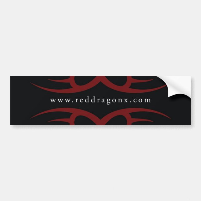 Red Dragon X Bumper Sticker (Front)