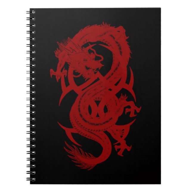 Red Dragon Xiuhcoatl Spiral Notebook (Front)