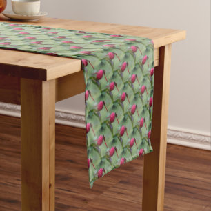 Red Dragonfly Nature Pattern  Short Table Runner