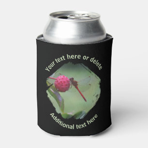 Red Dragonfly Nature Personalized  Can Cooler