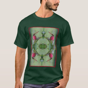 Red Dragonfly On Dogwood Fruit Abstract T-Shirt