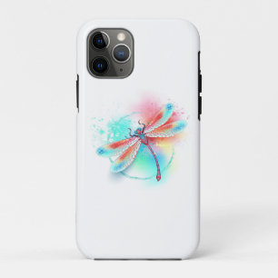 Red dragonfly on watercolor background Case-Mate iPhone case