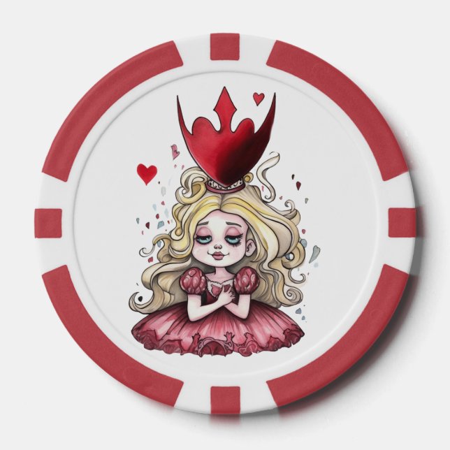 Red Dress Alice Poker Chips (Front)