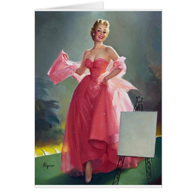 Red Dress Pin Up (Front)