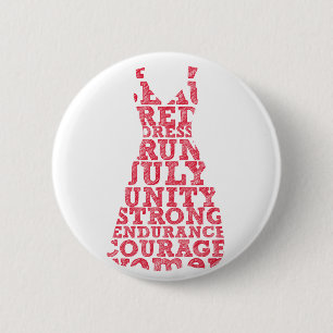 Red Dress Run 6 Cm Round Badge