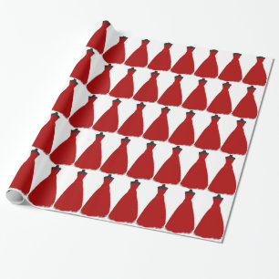 Red Dress Theme Wrapping Paper