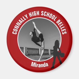 Red Drill Team Photo High School Dancer Magnet