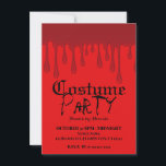 Red Dripping Blood Drips Halloween Costume Party Invitation<br><div class="desc">Customise for any event</div>