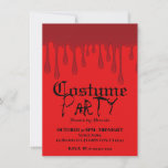 Red Dripping Blood Drips Halloween Costume Party Invitation<br><div class="desc">Customise for any event</div>