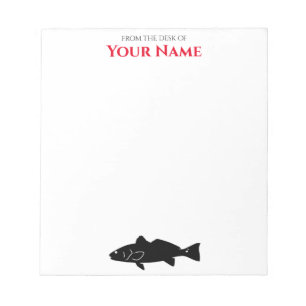 Red Drum Fish - Personalised Notepad