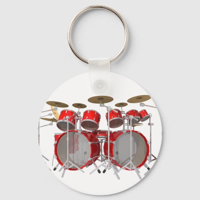 Red Drum Kit: 10 Piece: Key Ring (Front)