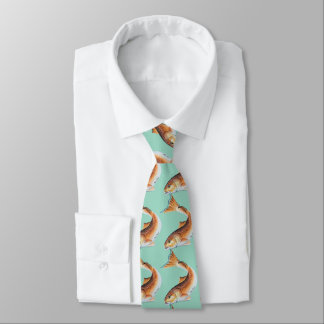 Red Drum on green Tie