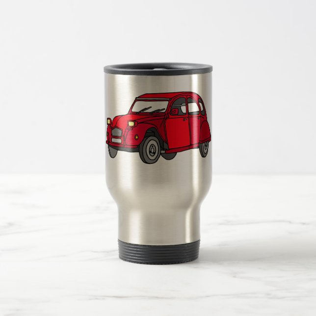 Red duck (2CV) Travel Mug (Center)