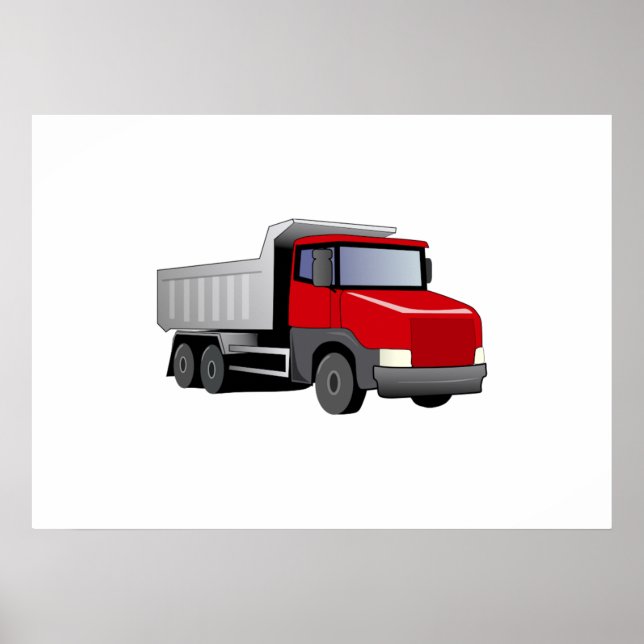 Red Dump Truck Poster (Front)