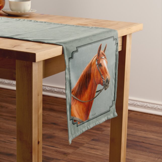 Red Dun Chestnut Sorrel Western Quarter Horse Medium Table Runner (In Situ)