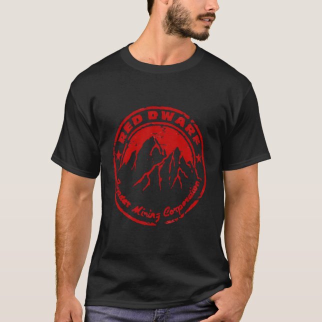 Red Dwarf Jupiter Mining Pocket Position T-Shirt (Front)