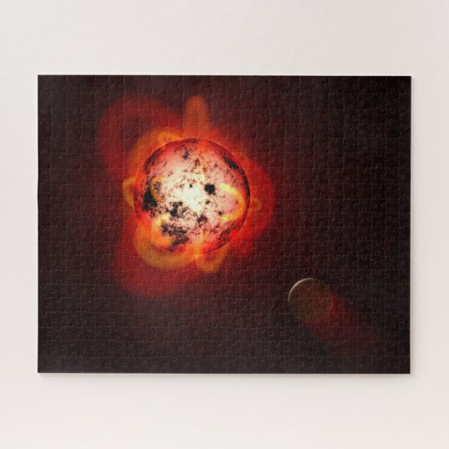 Red Dwarf Star Orbited By A Hypothetical Exoplanet Jigsaw Puzzle (Horizontal)