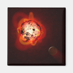 Red Dwarf Star Orbited By A Hypothetical Exoplanet Magnet