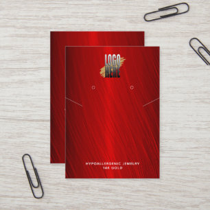Red Earring necklace Display Logo Social Media Business Card