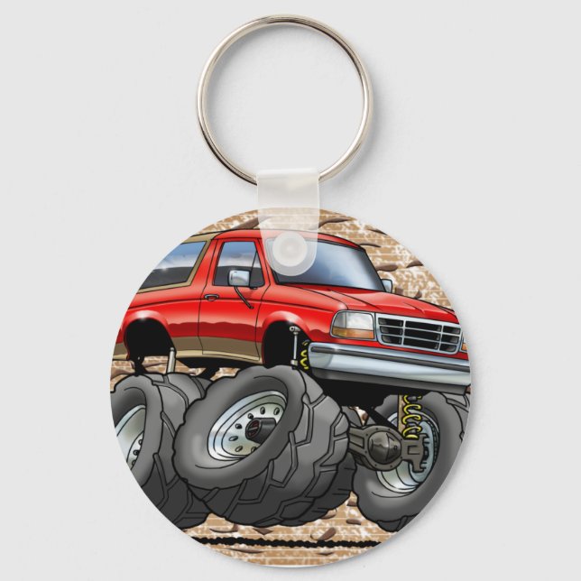 Red Eddie Bauer Bronco Key Ring (Front)