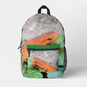 Red Eft Orange Salamander Animal Personalised    Printed Backpack