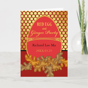 Red Egg and Ginger Party for Baby, Invitation