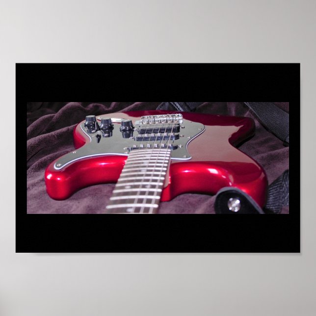 Red Electric Guitar Poster (Front)