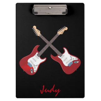 Red Electric Guitars | Personalised Clipboard