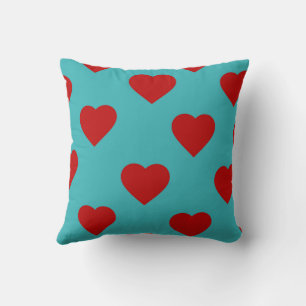 Red Elegant Cute Cosy Modern Romantic Chic Heart Cushion