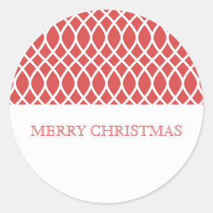 Red Elegant Lattice Holiday Stickers