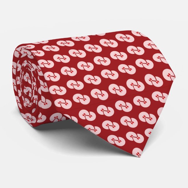 Red elegant necktie (Rolled)