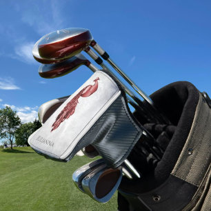 Red Elegant Peacock Golf Head Cover