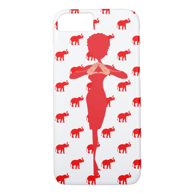 Red Elephant iPhone case (Back)