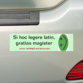 Red Elephant Latin Bumper Sticker (On Car)