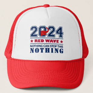 Red Elephant RED WAVE 2024 Elections USA Trucker Hat