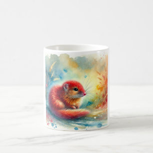 Red Elephant Shrew 180724AREF135 - Watercolor Coffee Mug