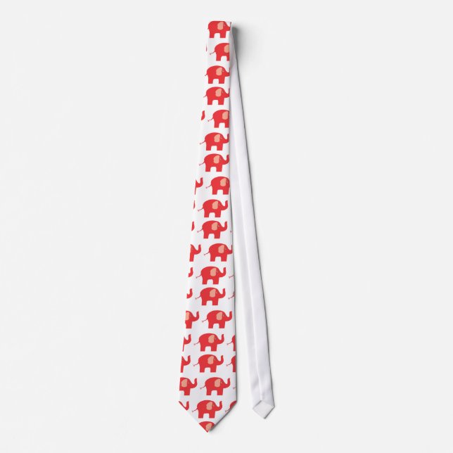 Red Elephant Tie (Front)