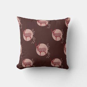 Red Elk patterns Cushion