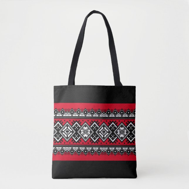 Red Embroidery Tote Bag (Front)