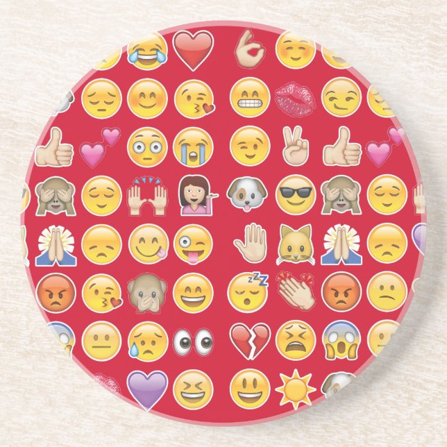 red emoji coaster (Front)