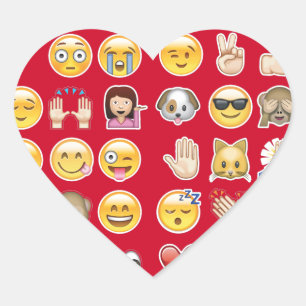 red emoji heart sticker