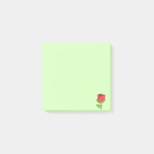 Red Emoji Tulip Post-it Notes
