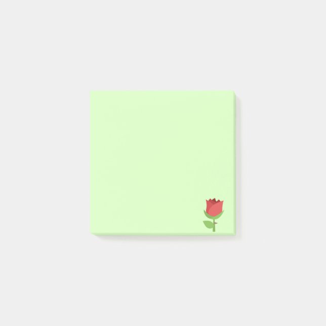 Red Emoji Tulip Post-it Notes (Front)