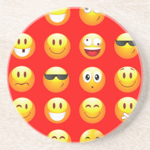 red emojis coaster