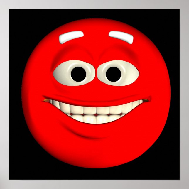 Red Emoticon Poster (Front)